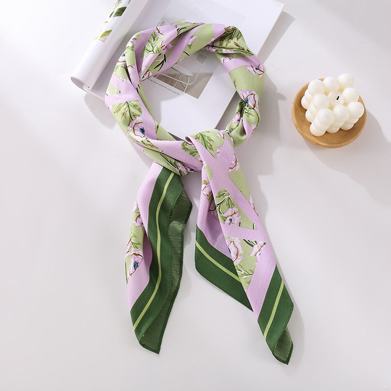 Soft Silky Red Scarf with Stunning Contrast Design