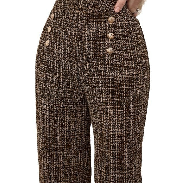 High-Waist Plaid Pants – Flatter, Lengthen, Impress