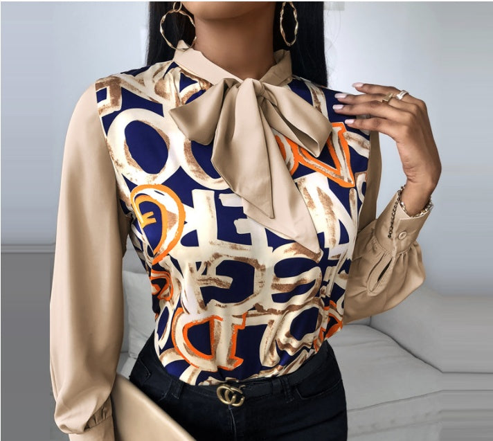 Bold and Beautiful Printed Lantern Sleeve Shirt for Women