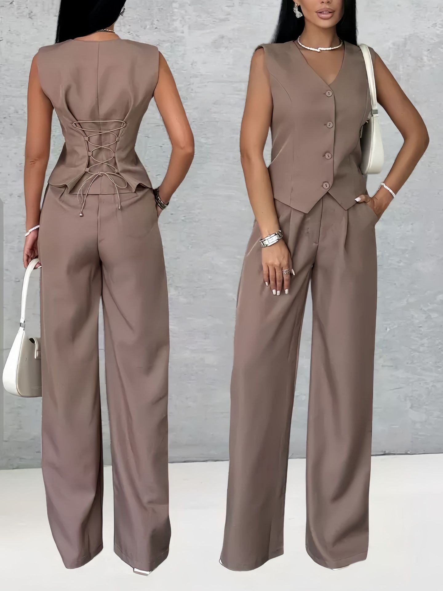 Casual Women’s Vest and Pants Set for Sunny Days