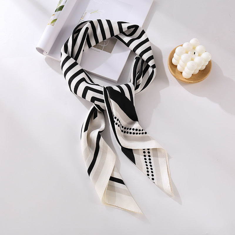Soft Silky Red Scarf with Stunning Contrast Design