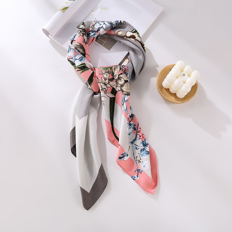 Soft Silky Red Scarf with Stunning Contrast Design