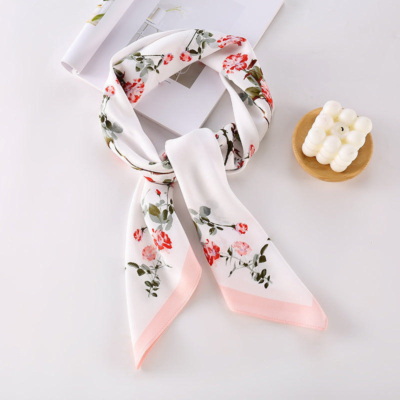 Soft Silky Red Scarf with Stunning Contrast Design