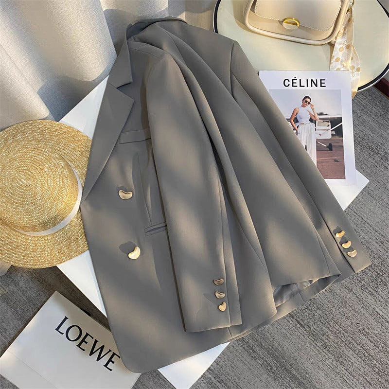 Elegant Women’s Suit Jacket with British French Texture