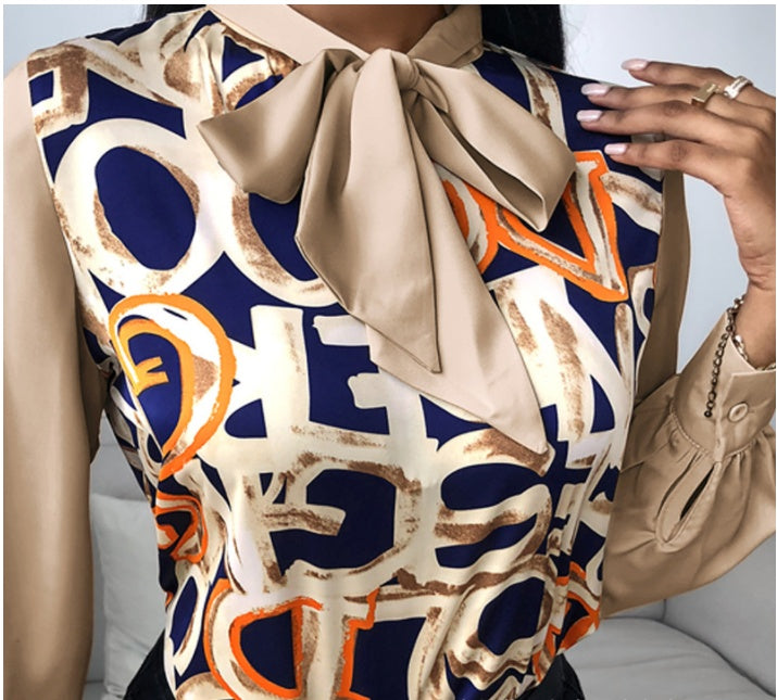 Bold and Beautiful Printed Lantern Sleeve Shirt for Women