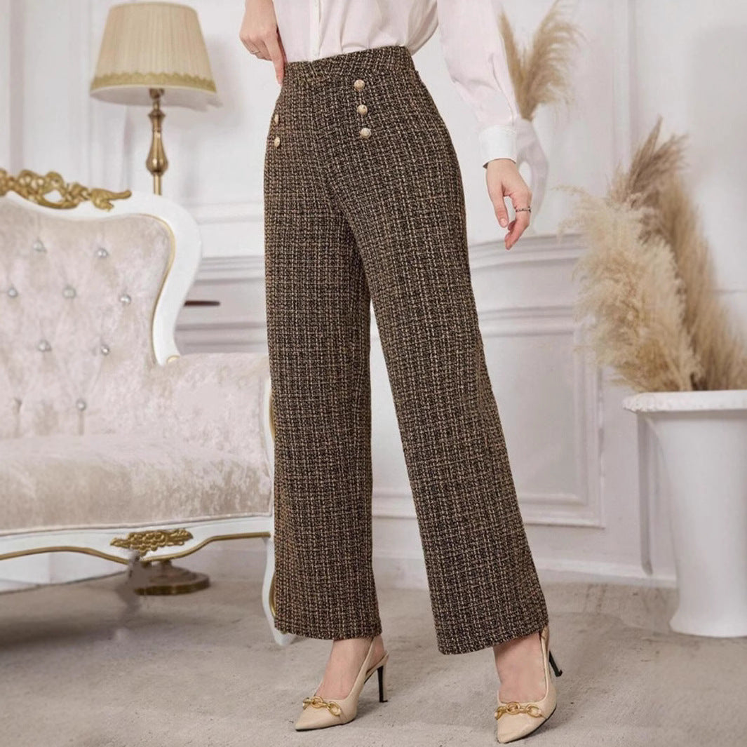 High-Waist Plaid Pants – Flatter, Lengthen, Impress