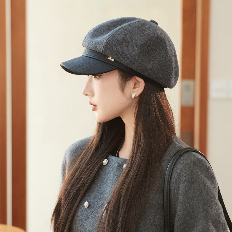 Classic Leather Hat – Retro Street Style