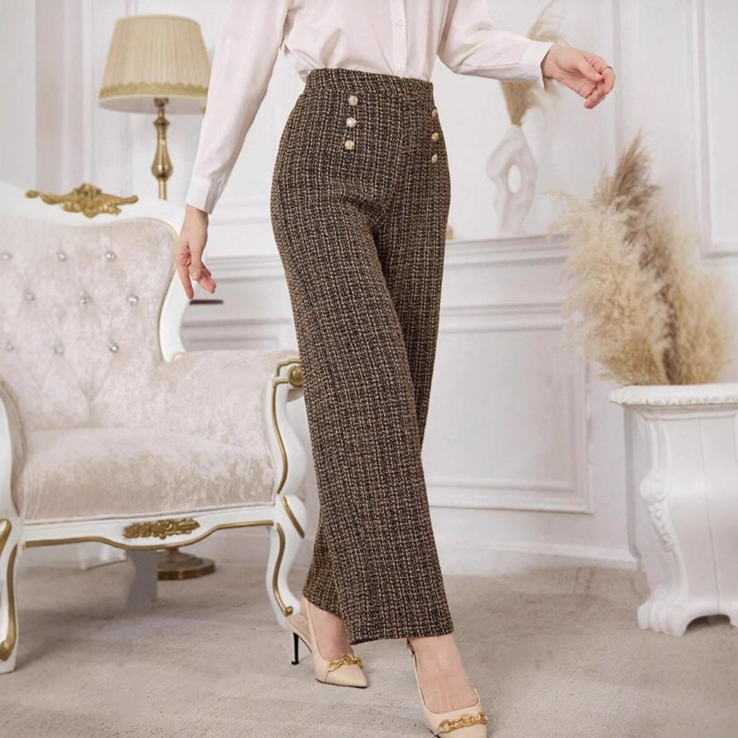 High-Waist Plaid Pants – Flatter, Lengthen, Impress