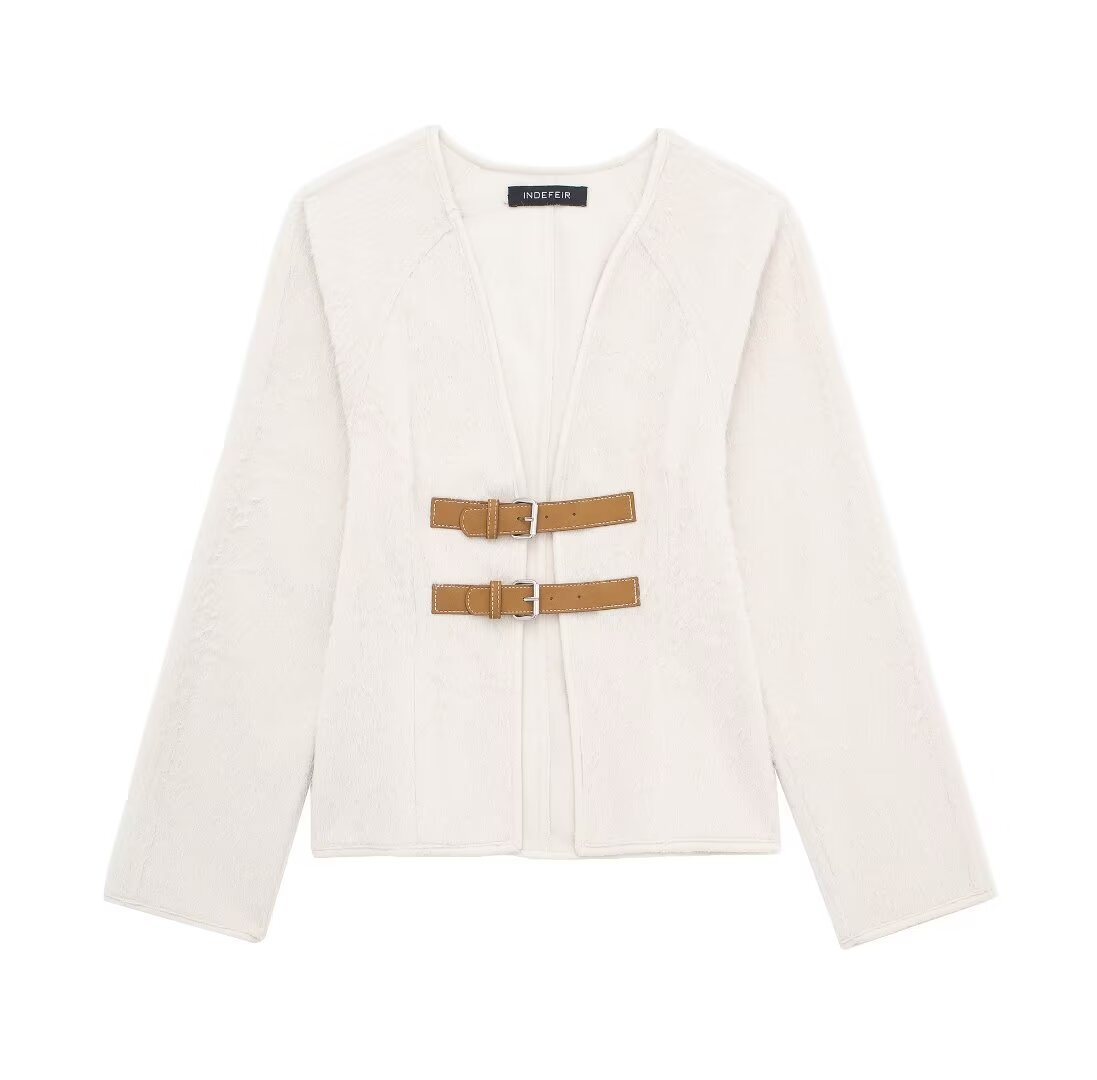 Women’s Soft Coat with Strap – Perfect Fall Layer