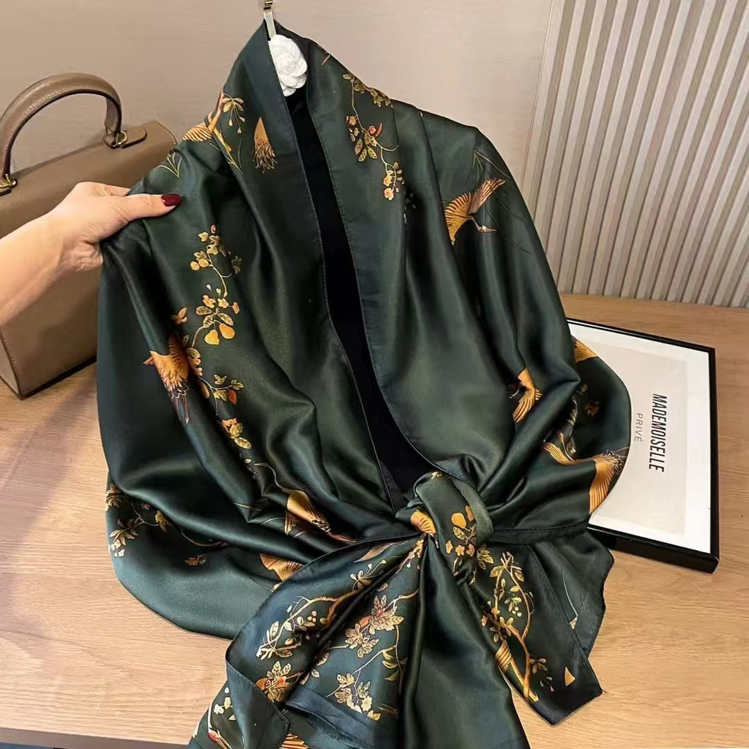 Versatile Satin Scarf for Elegant Day-to-Night Wear