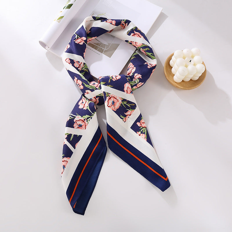 Soft Silky Red Scarf with Stunning Contrast Design