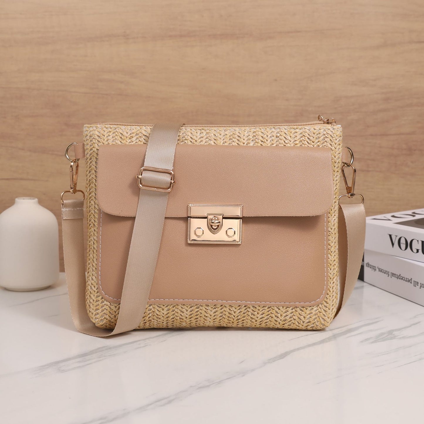 Trendy, Practical, and Easy-to-Carry Straw Shoulder Bag