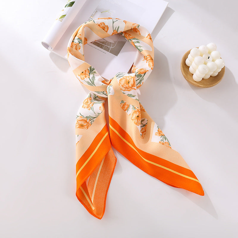 Soft Silky Red Scarf with Stunning Contrast Design