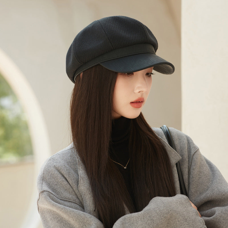 Classic Leather Hat – Retro Street Style