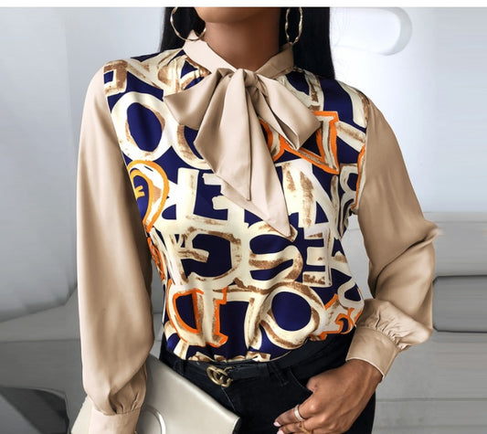 Bold and Beautiful Printed Lantern Sleeve Shirt for Women