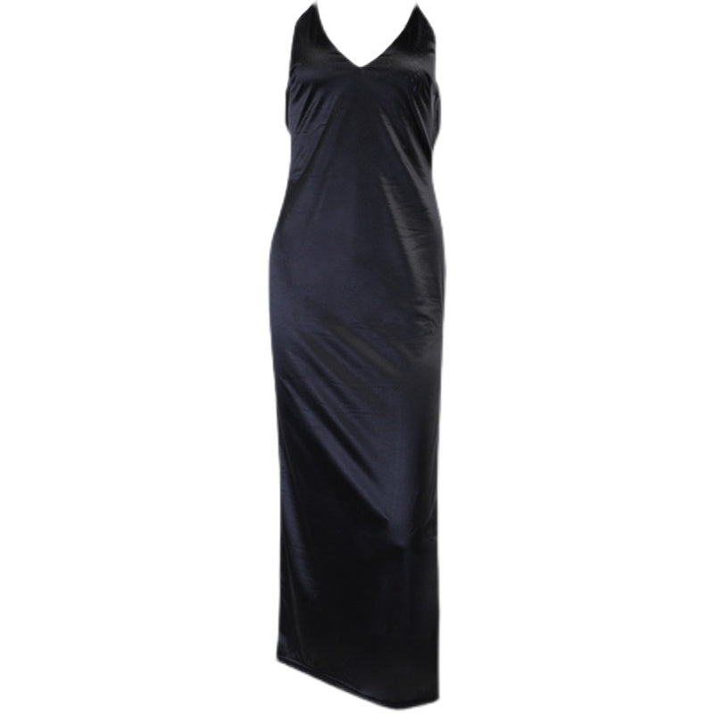 Chic Satin Maxi Dress for Effortless Party Glamour