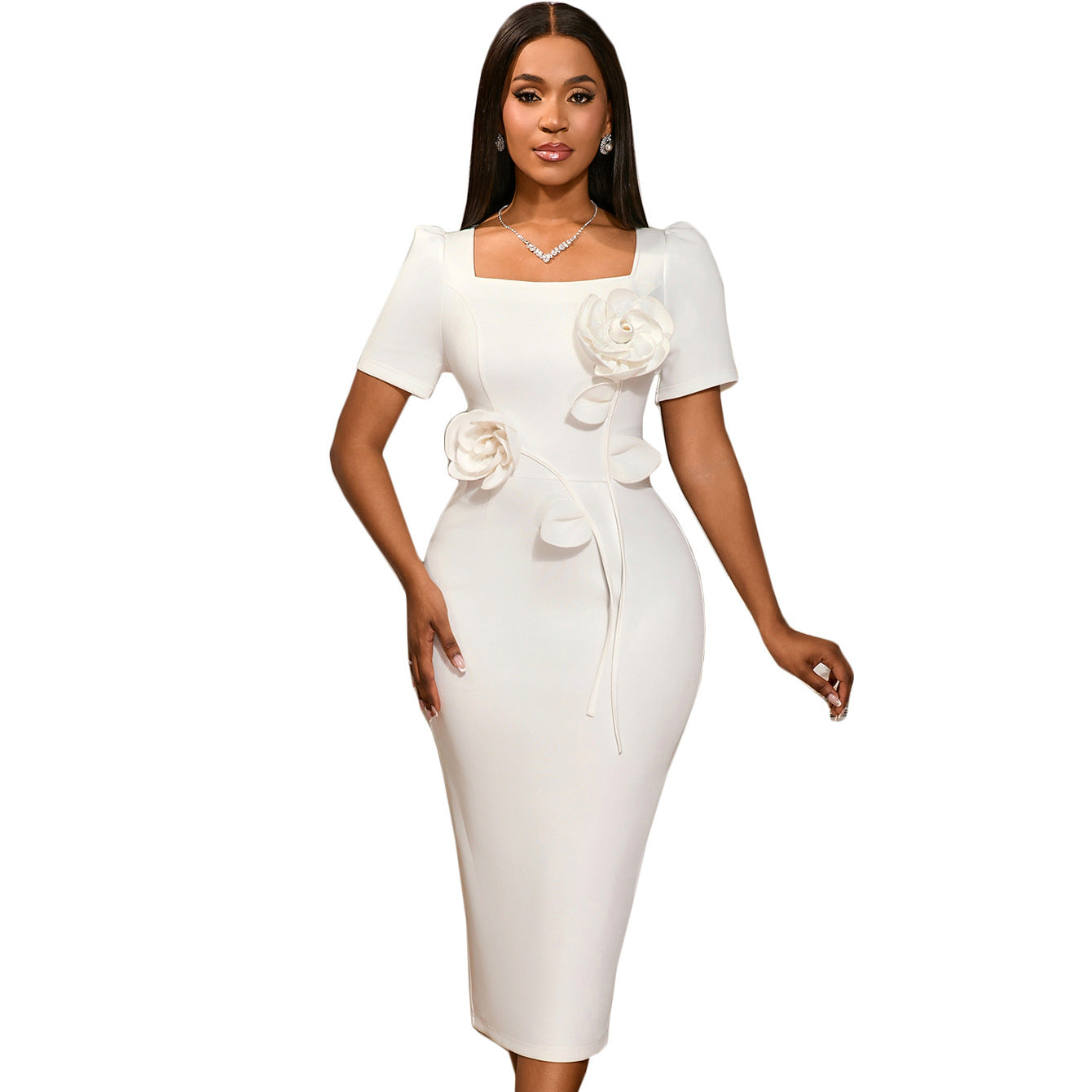 Sophisticated Floral Dress Perfect for Banquet Elegance