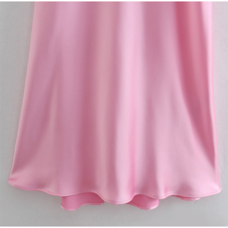 Flowy Satin Camis Dress – Casual Comfort Meets Evening Glam