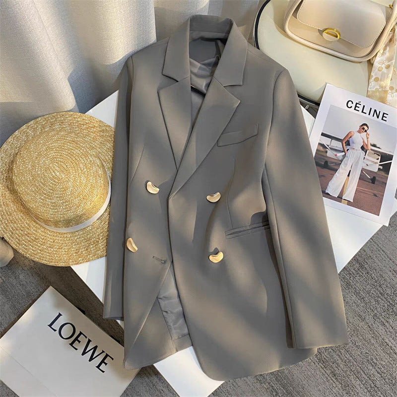 Elegant Women’s Suit Jacket with British French Texture