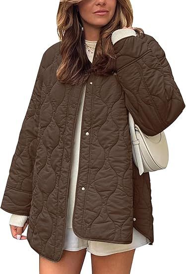 Lightweight Cotton Coat, Loose Fit, Stylish String Accent
