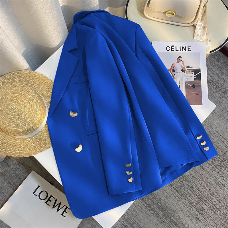 Elegant Women’s Suit Jacket with British French Texture
