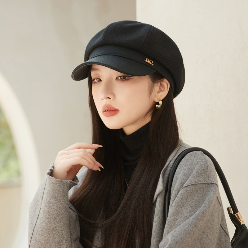 Classic Leather Hat – Retro Street Style