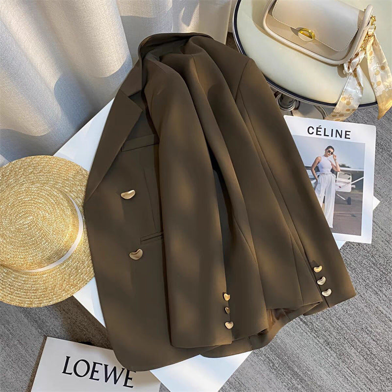 Elegant Women’s Suit Jacket with British French Texture