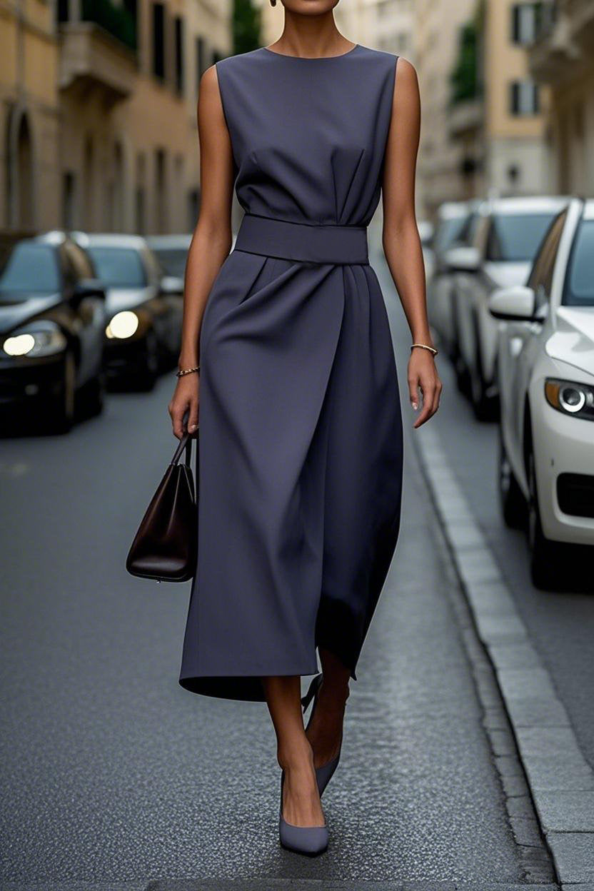 Modern Belted Summer Dress – Perfect for Day or Night