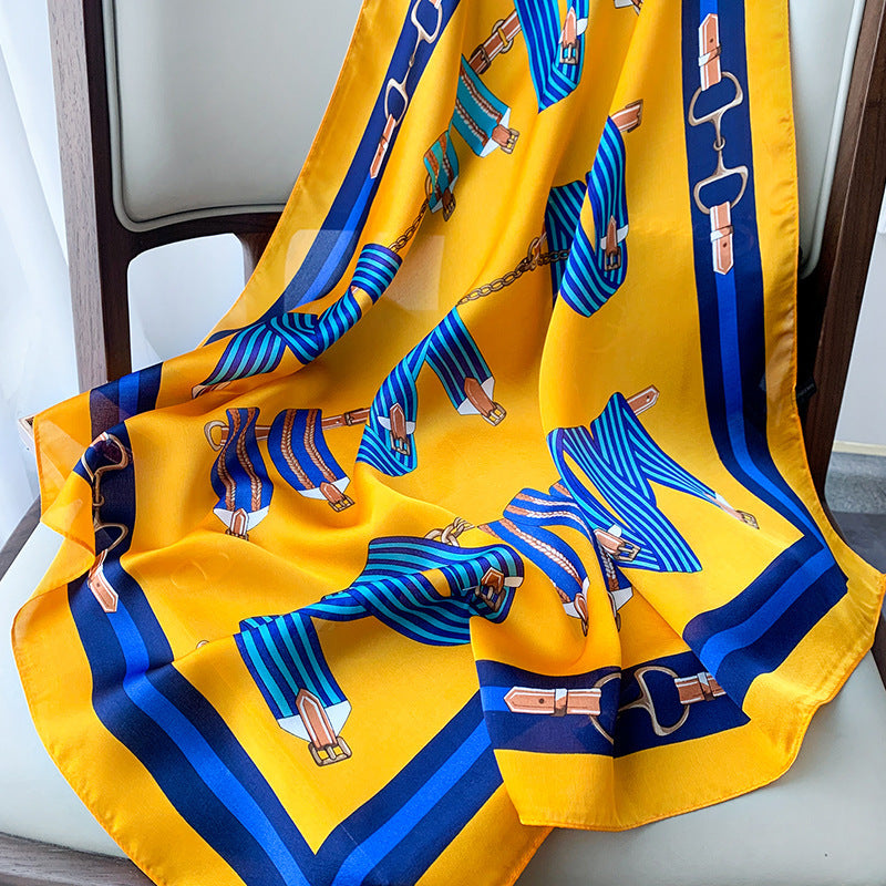 Printed Satin Scarf – Hair to Handbag Ready