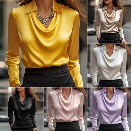 Elegant Satin Blouse – Effortless Style for Work or Weekend