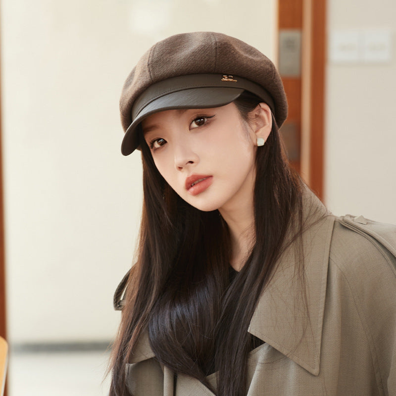 Classic Leather Hat – Retro Street Style