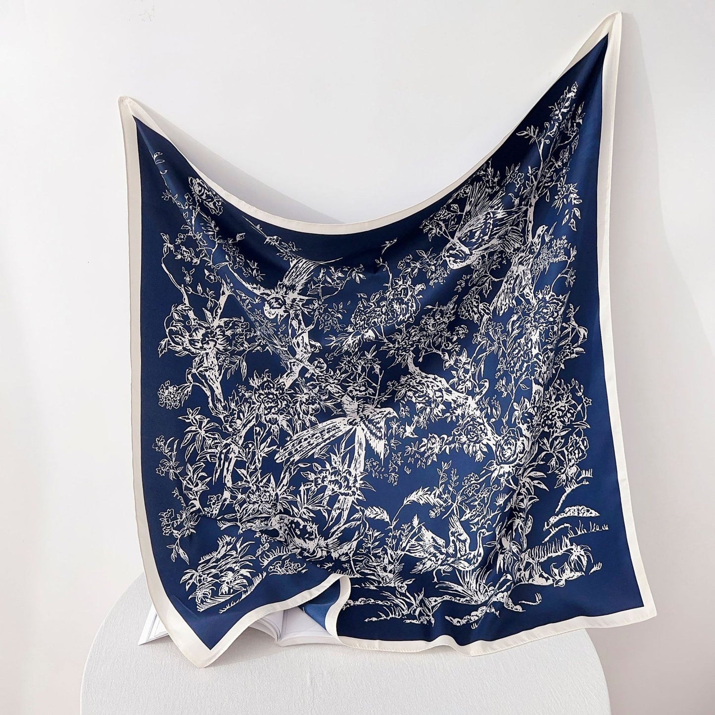 Soft Silky Red Scarf with Stunning Contrast Design