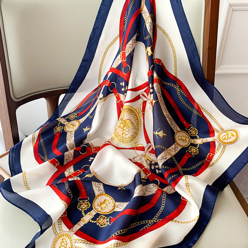 Printed Satin Scarf – Hair to Handbag Ready