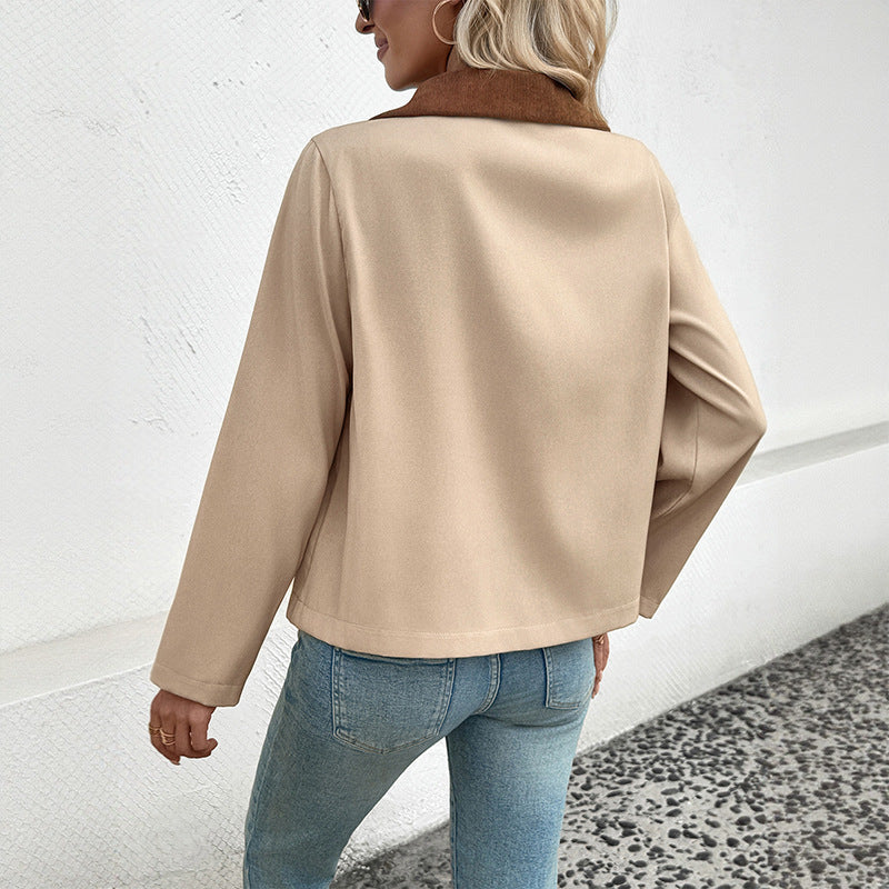 Trendy Two-Tone Women’s Jacket for Autumn & Winter
