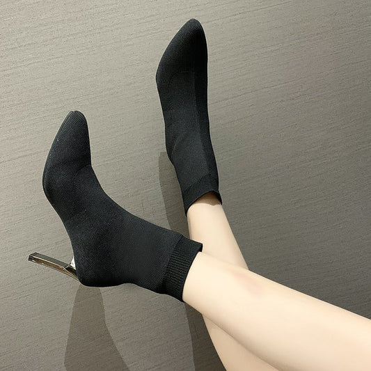 Fashionable Women’s Pointed Toe Sock Boots