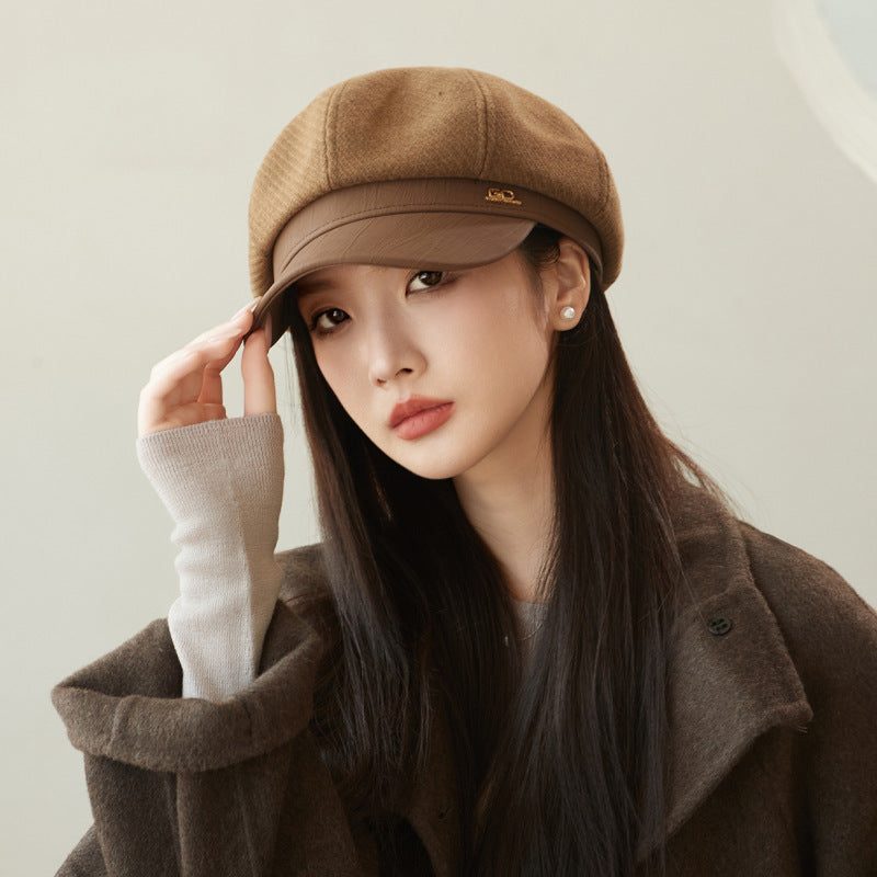 Classic Leather Hat – Retro Street Style