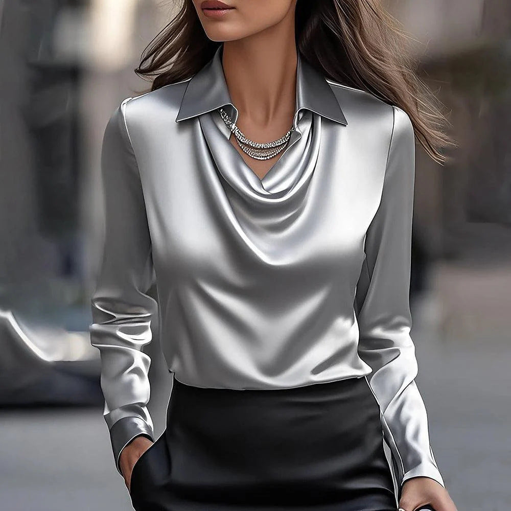 Elegant Satin Blouse – Effortless Style for Work or Weekend