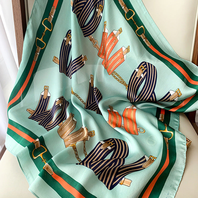 Printed Satin Scarf – Hair to Handbag Ready