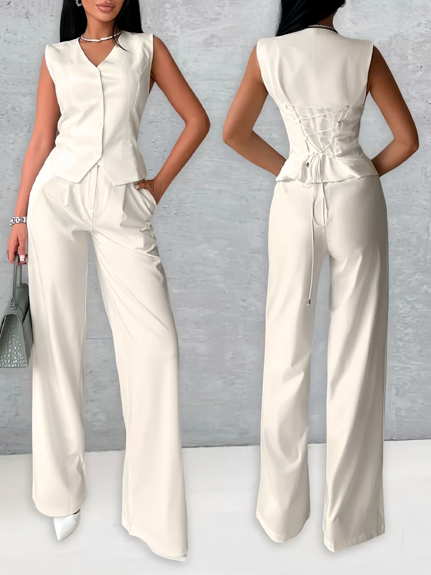 Casual Women’s Vest and Pants Set for Sunny Days