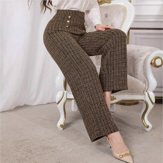 High-Waist Plaid Pants – Flatter, Lengthen, Impress