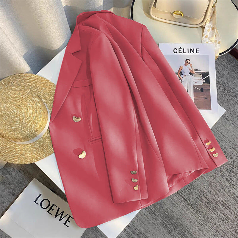 Elegant Women’s Suit Jacket with British French Texture