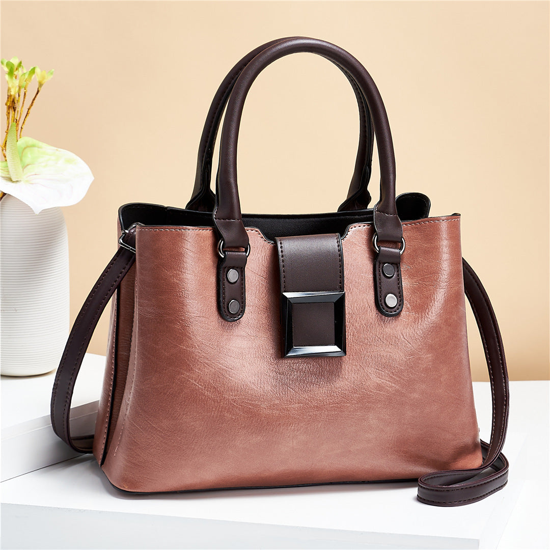 Elegant Big Buckle Handbag – Work-Ready & Weekend-Friendly