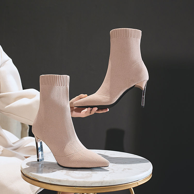 Fashionable Women’s Pointed Toe Sock Boots
