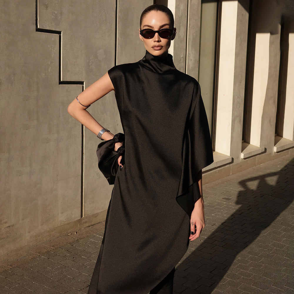 Graceful Flow Irregular Hem Dress for Effortless Style