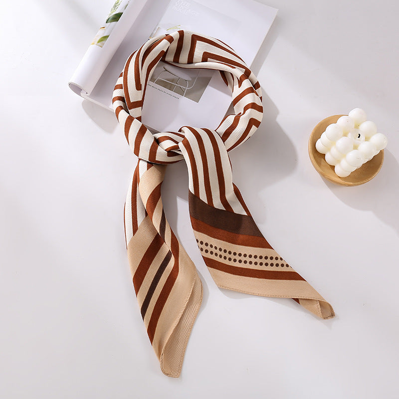Soft Silky Red Scarf with Stunning Contrast Design