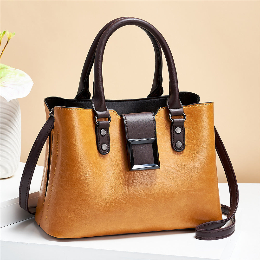 Elegant Big Buckle Handbag – Work-Ready & Weekend-Friendly